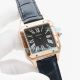 Replica Cartier Santos Automatic Watch Black Dial Brown Leather Strap Rose Gold Bezel Rose Gold watch Case (9)_th.jpg
